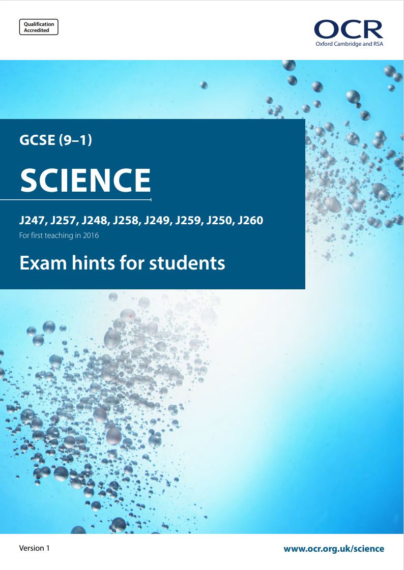 Exam hints for Students